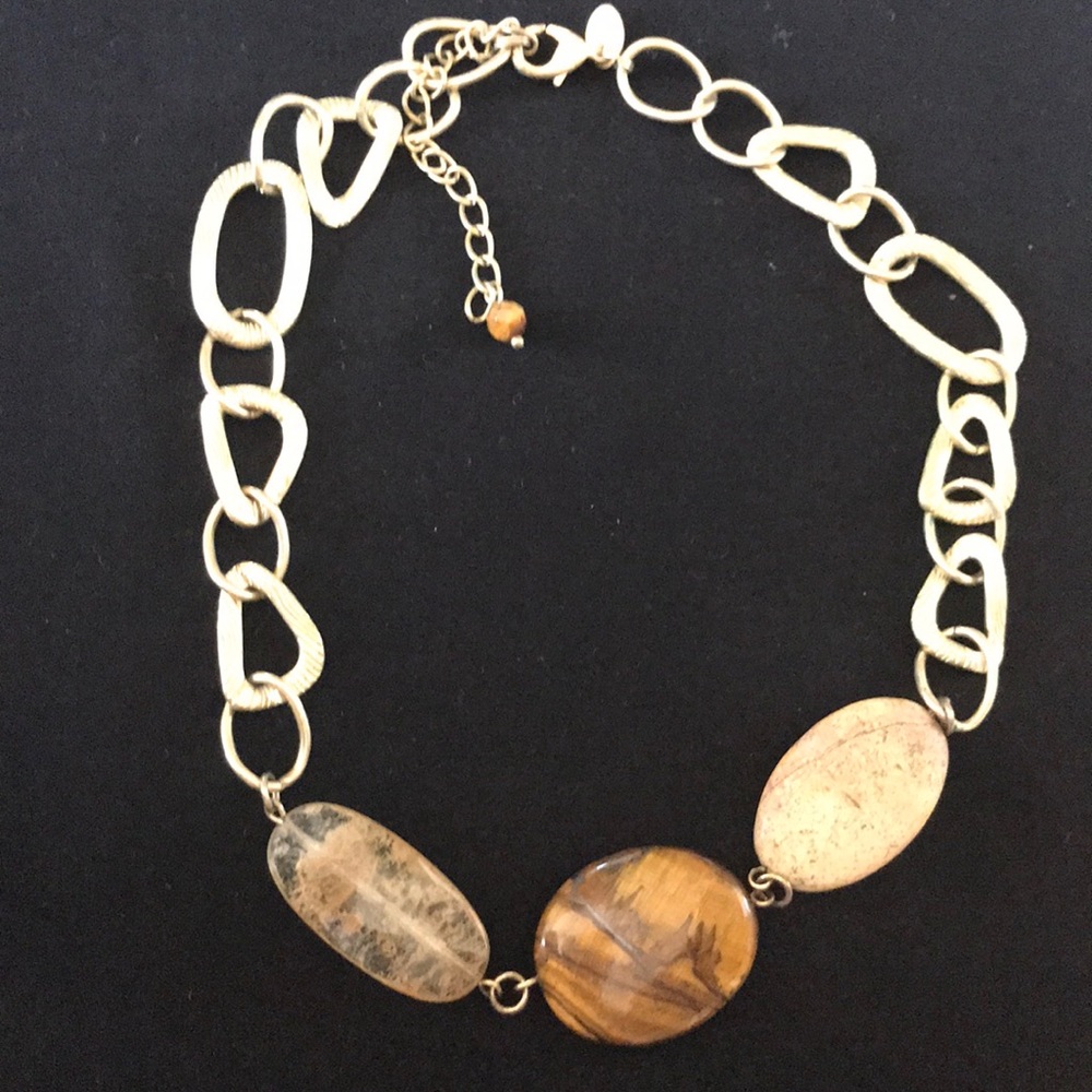 Lia Sophia 3-Stone Necklace